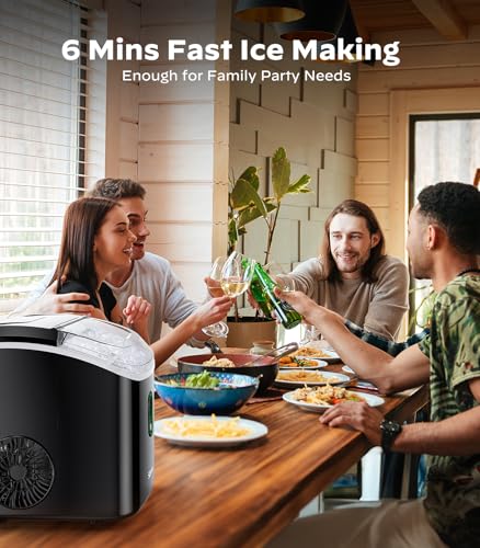 Silonn Nugget Ice Maker Countertop, Pellet Ice Machine with Self-Cleaning Function, Sonic Ice Maker Produces 33lbs of Chewable Ice in 24 Hours,... - Image 2
