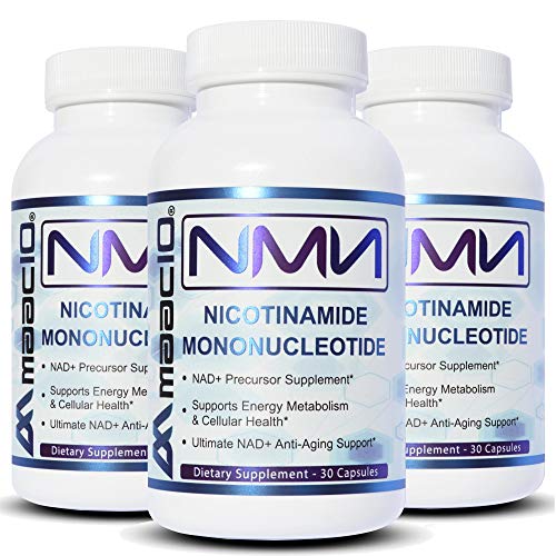 MAAC10 NMN Supplement Real Nicotinamide Mononucleotide (NMN 125mg Capsules). The Most Powerful NAD+ Precursor More Stable Than Riboside. We use 99% Pure Pharmaceutical Grade Stabilized NMN (90 Count)