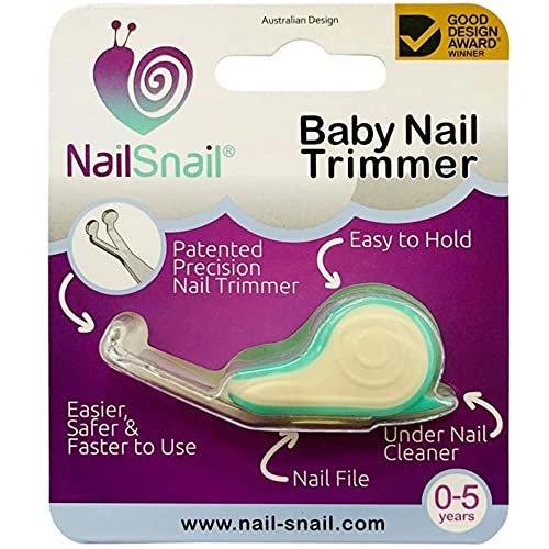 NAIL SNAIL Baby Nail Trimmer, Nail File & Under Nail Cleaner. Baby Nail Care Kit, 3-in-1 Baby Nail Care Set: Baby Manicure and Pedicure kit for Newborns, Infants and Toddlers.