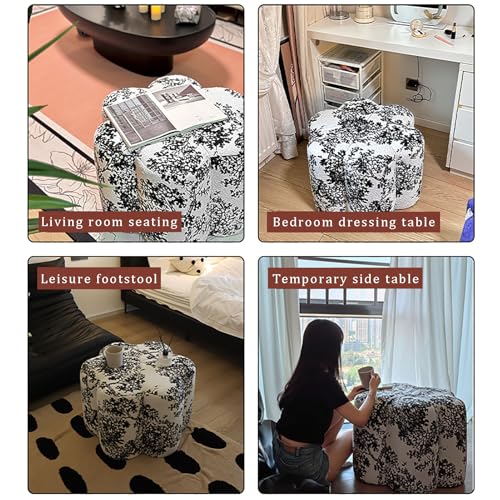 Repose-pieds en forme de fleur pour une chambre cocooning