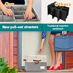2 Pack Shoe Organizer for Closet Foldable Storage Box with Clear Cover - Image 3