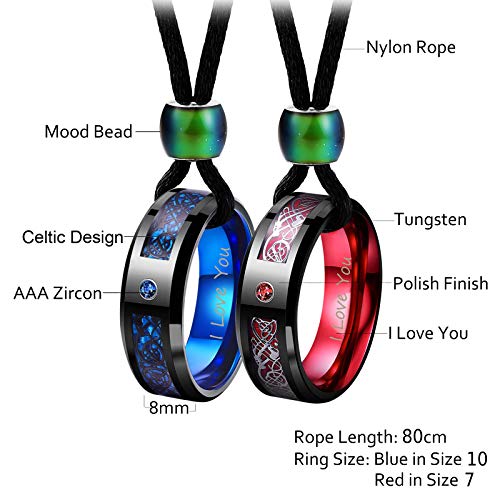 Aienid Couple Necklace Pendant,King Queen Tungsten Steel Pendant Necklace for Wedding4