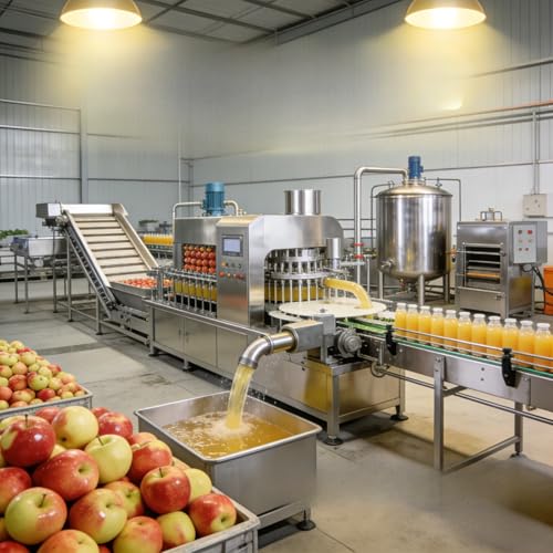 Advanced Apple Juice Processing Line for Beverage Manufacturers with Integrated Fruit Handling Juicing Filtration Sterilization and Filling System