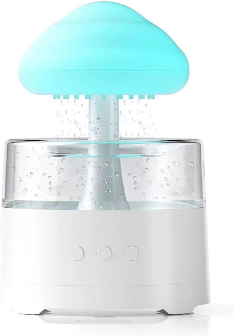 Dpofirs 2-in-1 Humidifier Oil Diffuser, with 7 LED Mood Lights, Raindrop Humidifiers for Bedroom Living Room Rain Humidifier Water Drip