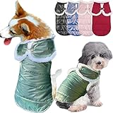【Diseño de botón y fácil de poner y quitar】: En comparación con una reflectante chaqueta para perros con cremallera y diseño de cierre de velcro, velcro tiende a caerse después de un largo tiempo de uso, el diseño de cierre de botón del traje de Perro Ropa en la barriga es fácil de poner y quitar y puede evitar que cualquier pelaje se atasque, que sea más duradera. Un abrigo para perro gato pequeño, mediano y grande para todos los perros.