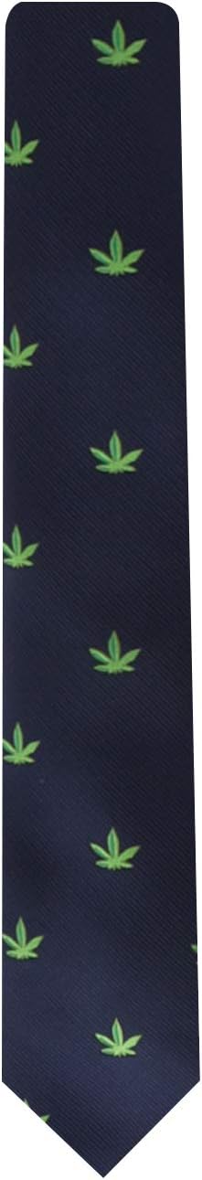 AUSCUFFLINKS Weed Marijuana Cannabis Lover 420 Ties for Men | 4/20 Green Leaf Funky Novelty Ties for Him | Wedding Neckties (WEED)