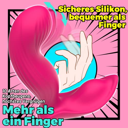 Vibratoren G Punkt Vibration für Frauen Sex Spielzeug für die Frau 10 Finger Schnappmodi 10 Doppelvibrationen tragbar Vibratorstab Frauen Butterfly Klitoris und Vaginal Sex Spielzeug für Frauen solo – Bild 3