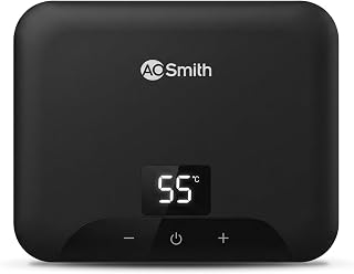 AO Smith Tankless Water Heater Zip Neo 5.5KW Instant Geyser with Smart Display (Black)