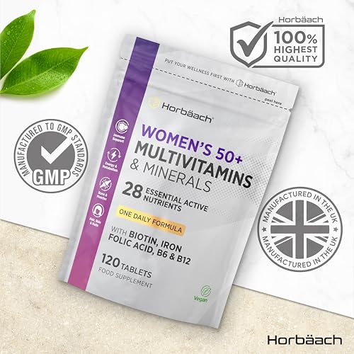Multivitamins for Women 50+ | 4 Months Supply | 28 Essential Vitamins & Minerals Including Biotin, Iron, Folic Acid, B6, B12, Calcium, Zinc, Vitamin C & More! | 120 Vegan Tablets | by Horbaach - Image 6