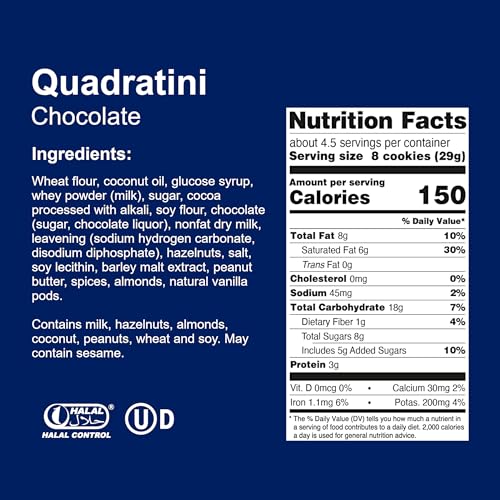 Image of Loacker Quadratini Chocolate Wafers, 30% Less Sugar, Non-GMO, 6-Pack