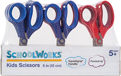 Fiskars 5" Pointed-Tip Scissors for Kids Ages 4-7, Red & Blue, 12-Pack - image 2
