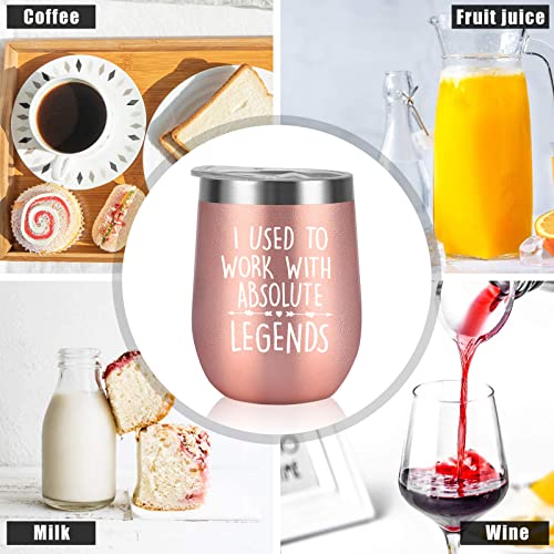 Livole Christmas Gifts for Women Men boss Retirement Leaving Gifts for Colleagues 12oz 350ml Vacuum Stainless Steel Wine Tumbler with Lid and Straw - Image 2