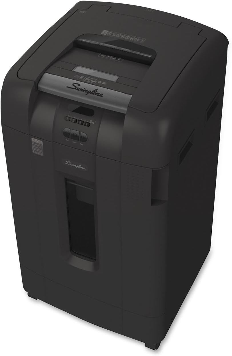 GBC Paper Shredder, SmarTech Enabled, Auto Feed, 750 Sheet Capacity, Super Cross-Cut, 20+ Users, Stack-and-Shred 750X (1757578S)