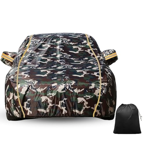 LinGKon Funda para Coche para Honda Pilot 2008-2025丨Funda Coche Exterior Impermeable Transpirable Funda Completa del Coche Rasguño Anti-UV Resistente Al Polvo con Cremallera(Camo)