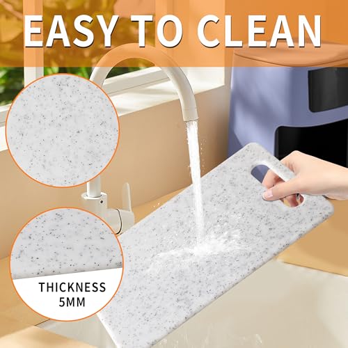 Set de 2 Tablas para Cortar Rectangulares de Plástico Blanco 6x10" miniatura 3