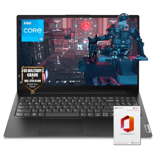 Image of Lenovo Business Laptop, 15.6 inch FHD Display, Intel Core i3-1215U, Long Battery Life, Military Grade Durability, RJ-45 Ethernet Port, USB-C, 1 Year Office, Windows 11 (20GB RAM | 2TB PCIe SSD)