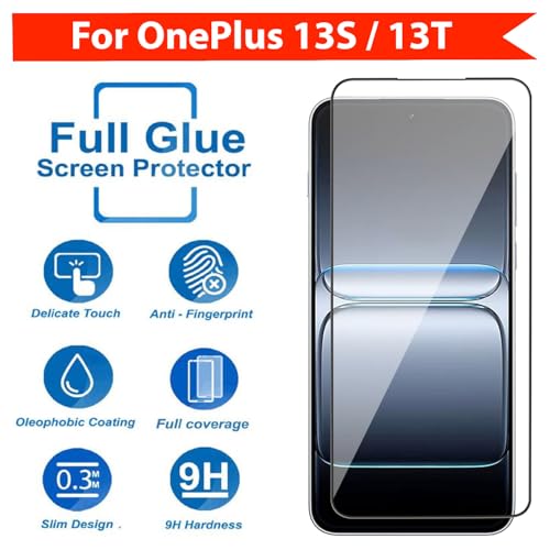 Image of POPIO Military-Grade Gorilla Tempered Glass For OnePlus 13S / OnePlus 13T / vivo X200 FE | 9H Hardness, Edge-to-Edge, Bubble-Free