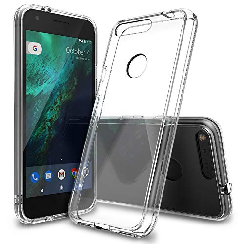 Ringke Fusion Compatible with Google Pixel XL Case Crystal Clear PC Back TPU Bumper Drop Protection, Shock Absorption Technology Raised Bezels Protective Cover for Google Pixel XL 2016 - Clear