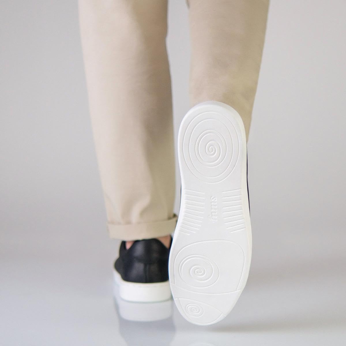 Anna Kern Suny Herren Dance Sneakers 7410 - Leder schwarz - Normalweite - durchgehende PU Sohle - herausnehmbare Mehrweiten-Zwischensohle