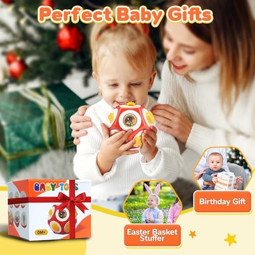 Chilvil Busy Cube Busy Board for 1 Year Old, Montessori Sensory Toys Airplane Car Travel Activities for 12-18 Month Boy Girl Gifts Valentine Day's Gifts for Baby Toddler Easter Basket Stuffer Gift — view 5