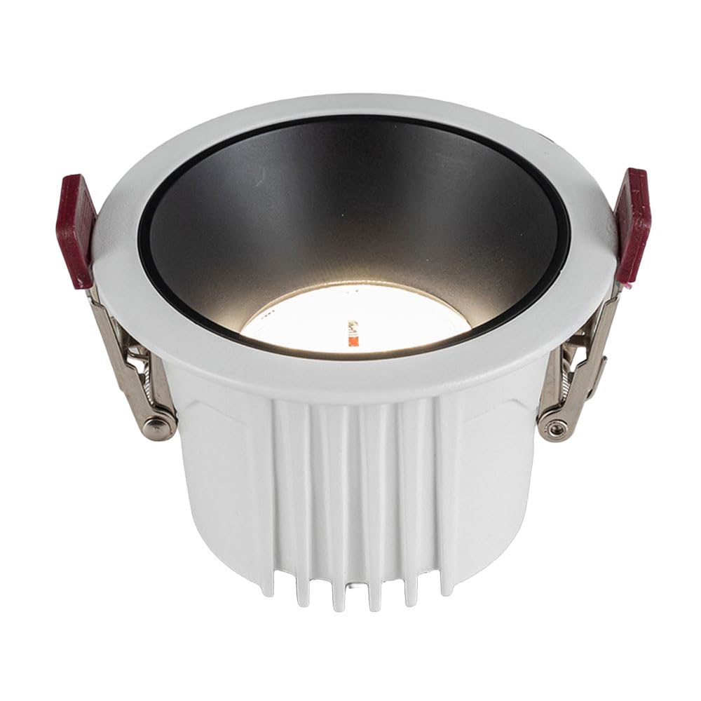 JKJZSALJ Ultra-Thin Recessed Anti-Glare Led - 7W Led Recessed Ceiling Light,3 Color Temperature 3000K/4000K/6000K,Dimmable,Round White Trim,90 Cri,Black
