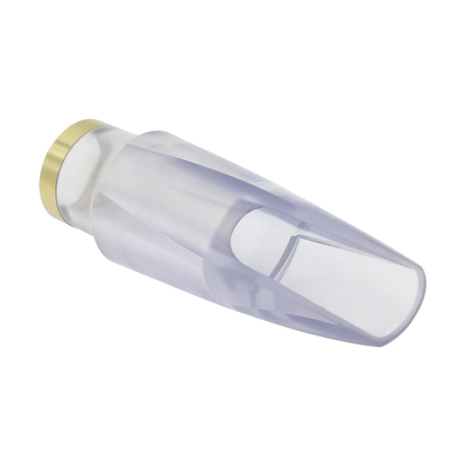 Embouchure (bec) Saxophone Alto Professionnelle - Matériau ABS Transparent/bleu - Facile à Installer, Surface Polie