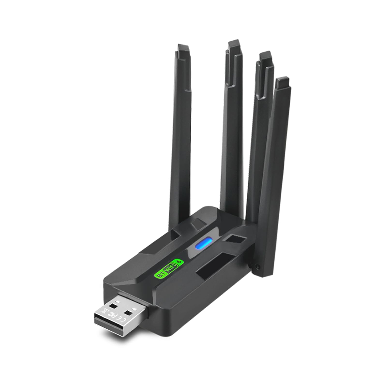 Gallasys 2 in 1 AX900 WiFi6 + Bluetooth5.4 USB WiFi Adapter for Desktop PC & Laptop, Dual-Band Wireless Card, 4 Antennas, Driver-Free, Windows 11/10/8/7 Compatible (2)
