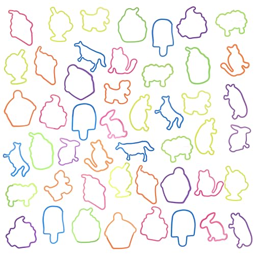 48pc Shaped Gummie Bracelets -Bulk Pack Bright Colored Shaped-Party Favors