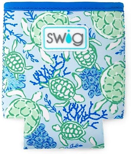 Miniatura 105 de Swig Life Skinny Can Coolie, soporte delgado de 12 onzas, enfriador de neopreno aislado con bolsillo, fundas para botellas de cerveza altas, All