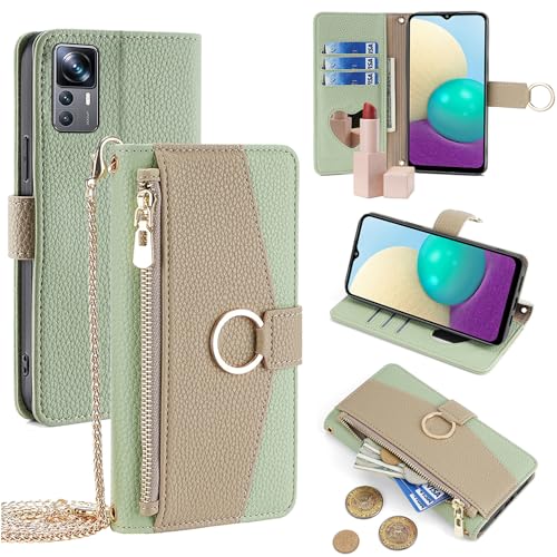 For Xiaomi 12T/12T Pro �P�[�X �蒠�^ �V�����_�[ For �V���I�~ 12T �v�� ���z�^ �J�o�[ ���|�� �΂߂��� ���ϋ��t�� ���� ������� �����O�X�g���b�v �W�b�p�[���K���� �J�[�h���[ ���u�� �㎿�Ȏ�G�� �ω���C�� ������