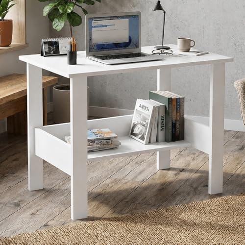 Amazon Solimo Study Table, White, 90x50x77 cm - Image 6