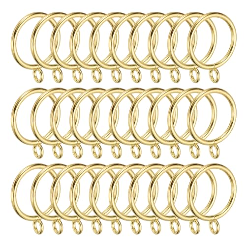 Anillos de cortina de metal PATIKIL de 1.3 pulgadas con ojales dorados para colgar textiles 2