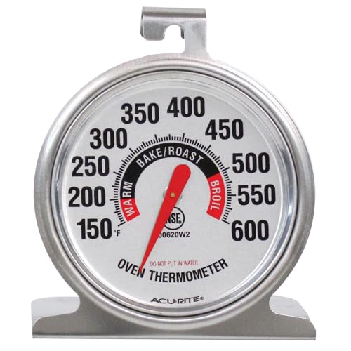 AcuRite 00620A2 Stainless Steel Oven Thermometer (150°F to 600°F)