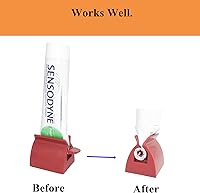 Vista 3 de Paquete de 2 exprimidores grandes de pasta de dientes, rodillo de tubo exprimidor de pasta de dientes, dispensador de pasta de dientes, soporte