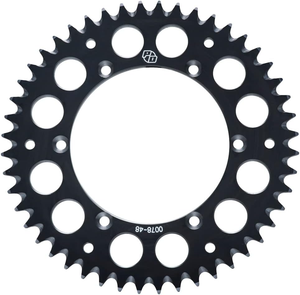 Tusk Rear Aluminum Sprocket 47 Tooth Black Compatible with KTM 65 SX 2000-2024/Compatible with GASGAS MC 65 2021-2024