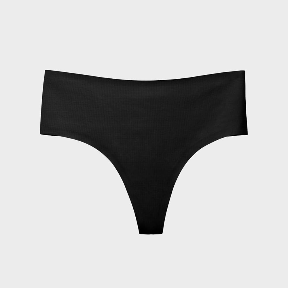 Amazon.com: EBY Seamless High Waisted Thong | Black Womens