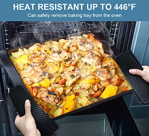 Image of Walfos Silicone Trivet Mats - 4 Heat Resistant Pot Holders, Multipurpose Non-Slip Hot Pads for Kitchen Potholders, Hot Dishers, Jar Opener, Spoon Holder, Food Grade Silicone & BPA Free (Square)