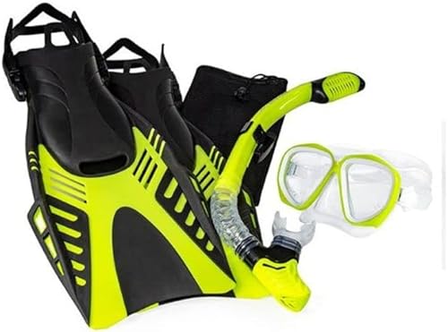 Aqua Leisure Dyna - Juego de buceo de 5 piezas para adultos, talla ML para hombre 4.5-8.5damas 5.5-9.5
