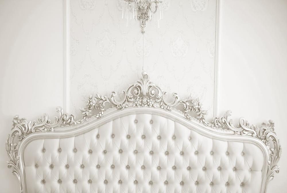 Kate Headboard Photo Backdrop Luxurious Bedroom Interior Photography Background Wedding Bridal Portrait Studio Props, 7x5ft