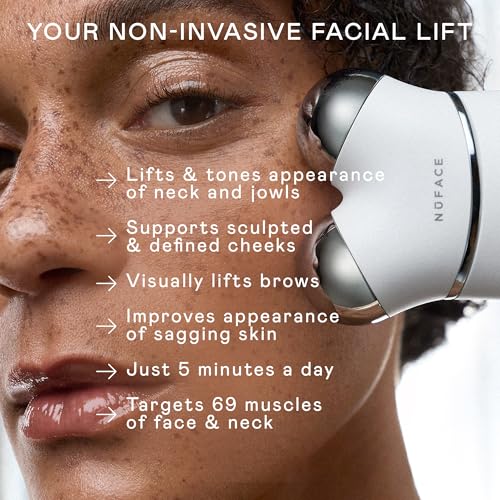 Image of NUFACE Trinity+ Facial Massager + LED Red Light Therapy - Wrinkle Reducer, Skin Tightening & Lifting for Face & Neck, FDA-Cleared - Enhances Radiance, Reduces Fine Lines - Microcurrent Facial Device
