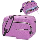 IBFUN Crochet Yarn Knitting Bag 2 Pcs Yarn Storage Organizer Crocheting Bags for Beginners with Shoulder Strap for Knit Accessories Needles Hooks