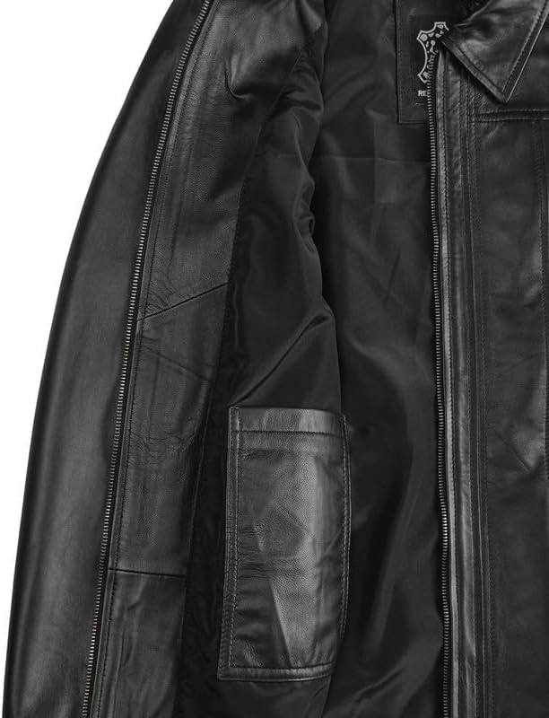Blingsoul Leather Car Coats for Womens - Black Brown Real Long Leather Jacket Women - Image 5