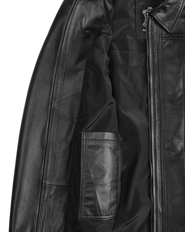 Blingsoul Leather Car Coats for Womens - Black Brown Real Long Leather Jacket Women4