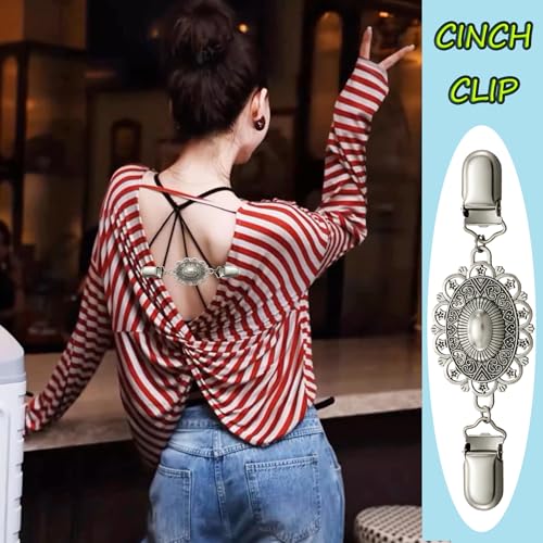 Image of Vintage Shirt Dress Cardigan Clip, Waist Clip for Women, Sweater Shawl Brooch Jacket for Clothing