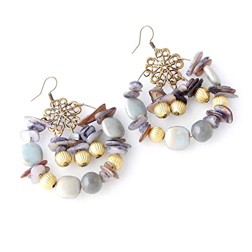 YouBella Fashion Jewellery Bohemian Earrings for Girls and Women (Grey) (B076FTLBYD) Amazon Price History, Amazon Price Tracker