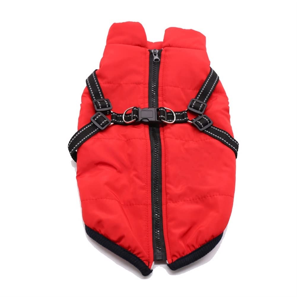 Veste de protection thermique pour chat et chien gilet matelassé rouge XS