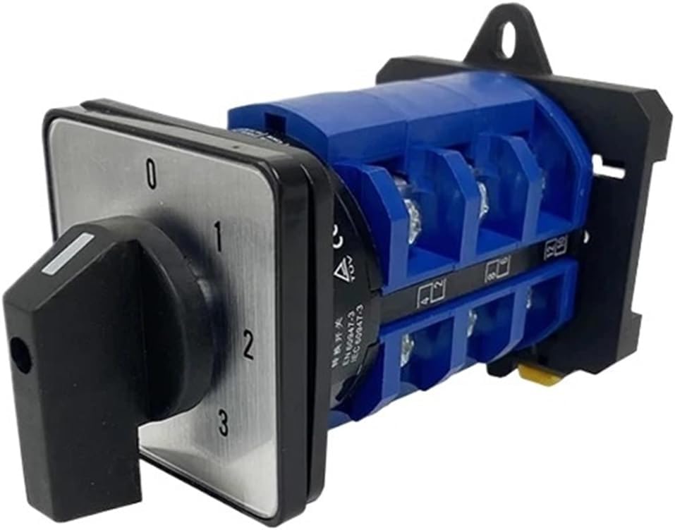 63A Rail Mounted Universal Conversion Selector LW26-63/3 Three Poles Rotation Selection Control Circuit(123)