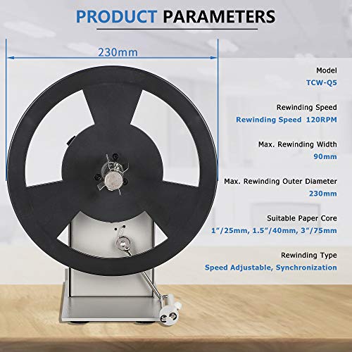 image for Frifreego Automatic Label Rewinder 1-9 Gears Speed-Adjustable Tags Rew