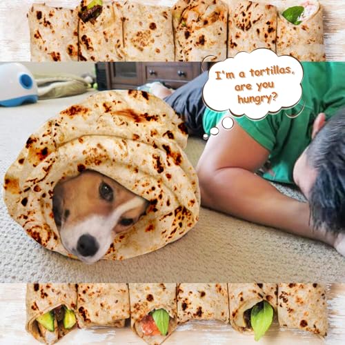 Image of Tortilla Blanket 80 inches, Burrito Adult Size, Birthday Gifts for Her Him, Taco Food Blanket for Funny Gifts, Giant Soft Round Novelty Blanket, Funny for Girlfriend Boyfriend