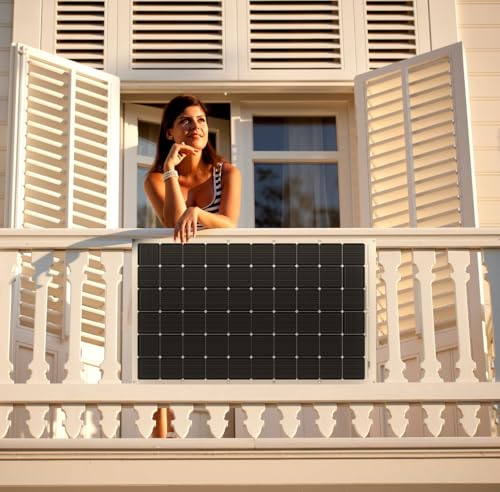 Quinta immagine Kit 3 Pannelli Solari Flessibili 945 W Microinverter 700 W e Cavo – Moduli Monocristallini IP67 Ultra Sottili 167×99,6×0,15 cm – Pannello Fotovoltaico Plug and Play da Balcone - Facili da Installare